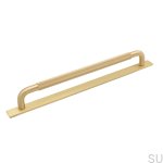  Elongated furniture handle with Helix washer 224 Gold Brushed