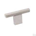 Furniture knob T-bar Graf Mini Silver