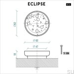 Gałka meblowa Eclipse mosiężna rysunek techniczny