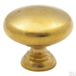 Furniture knob 411 40 Gold Brass Unpolished Unpainted