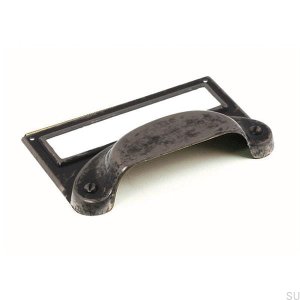 Shell furniture handle with label Antique Black