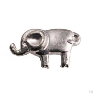 Furniture knob Elefant Elephant Polished nickel