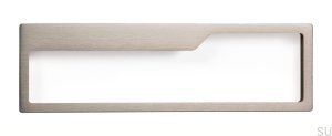Recessed furniture handle Pocket 192 Brushed nickel and white