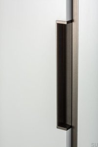 Hexxa 200 recessed furniture handle. Aluminum gray