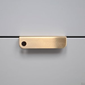 Edged furniture handle Edit O Brass Brushed Unpainted