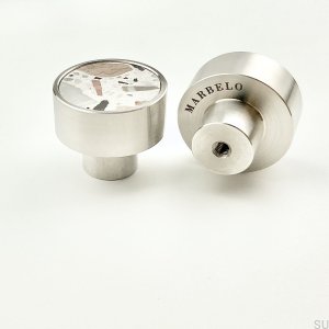 Furniture knob Marbelo Steel Terrazzo