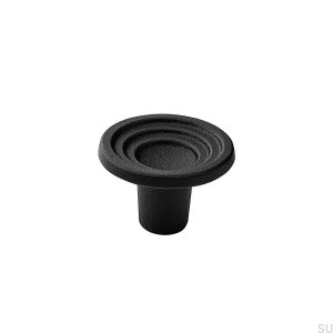 Furniture knob Fleur Cast Iron Black