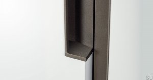 Hexxa 1100 recessed furniture handle. Aluminum gray