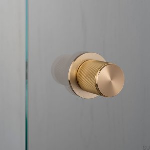 One-sided door knob Linear Fixed Brass
