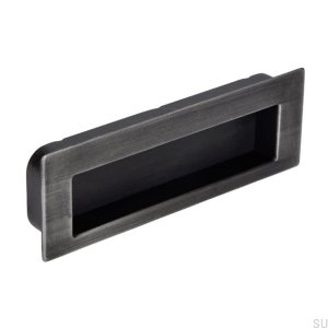 Recessed furniture handle 2382 Antique Silver Brushed