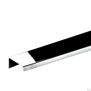 Edge furniture handle Slim 96 Silver Polished chrome