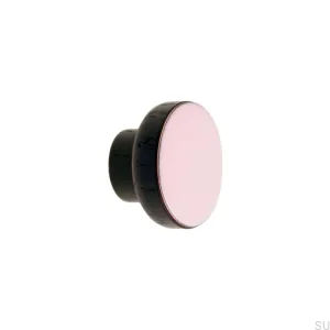 Furniture knob Simple Black 40 Wooden Enamel Light Pink
