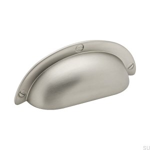 Bowl 3922 64 Shell Furniture Handle, Brushed Silver