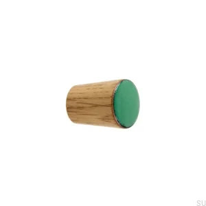 Furniture knob Simple Cone Wooden Enameled Green Oil Colorless Semi-matt
