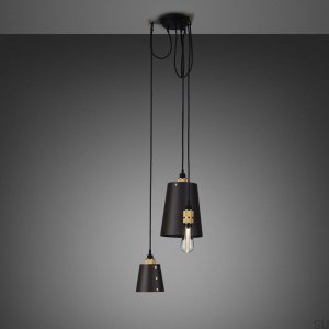 Hooked 3.0 Mix Graphite / Brass Chandelier - 2.6M [A311]