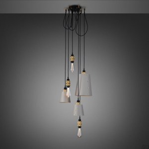 Hooked 6.0 Mix Chandelier Gray / Brass - 2M [A601L]