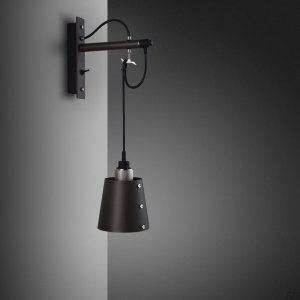 Hooked Wall Small Lamp Graphite / Steel [A9011D]