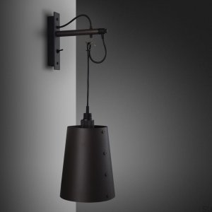 Lamp Hooked Wall Large Graphite / Burned bronze [A9024D]