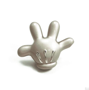 Furniture knob Mickey Mouse Right hand Brushed Nickel