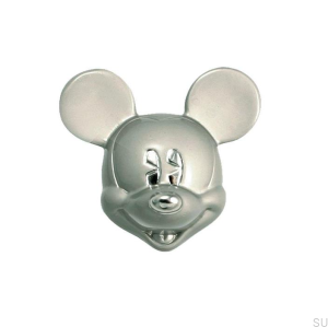 Furniture knob Mickey Mouse Head Brushed Nickel