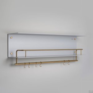 Hanger Shelf Gray with brass