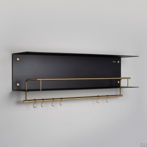 Hanger Shelf Black with brass