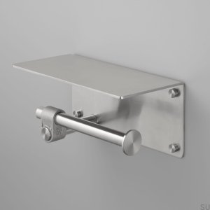 Toilet paper holder with shelf Cast Steel