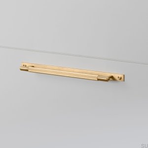Furniture handle Pull Bar Plate Linear Medium 225 Brass