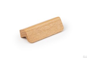 Elongated furniture handle Flapp 32 Wooden Oak