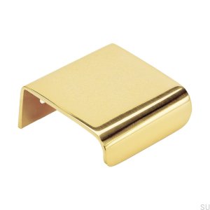 Edge furniture handle Lip 40 Gold Polished and lacquered brass
