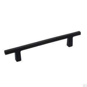 Oblong furniture handle Pen Black cast iron