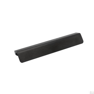Oblong furniture handle Fringe Metal black