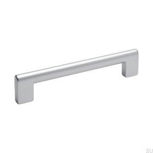 Elongated furniture handle 0112 Ara 128 Silver Brushed