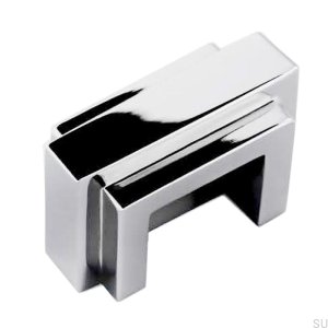 Elongated furniture handle Art Deco 10 Chrome-plated brass