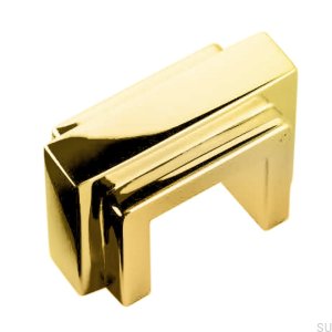 Art Deco 10A oblong furniture handle Brass