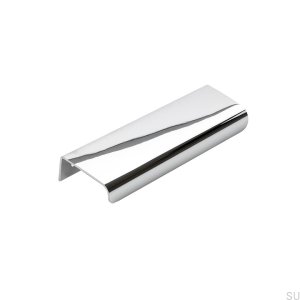 Edge furniture handle Lip 120 Silver Polished chrome