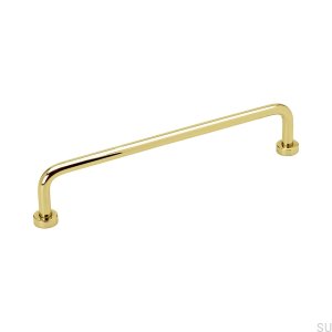 Lounge 160 oblong furniture handle, polished brass