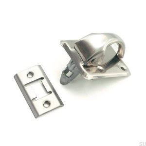 Oblong furniture handle with a lock 5181 Silver