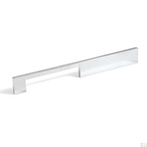 Elongated furniture handle 7570 192 Polished chrome