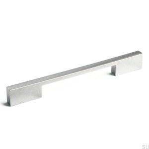 Elongated furniture handle 7541 128 Polished chrome