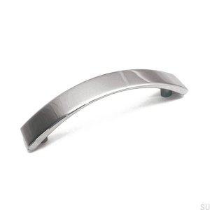 Elongated furniture handle 7683 160 Polished chrome