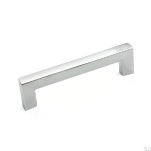 Elongated furniture handle 7471 96 Polished chrome