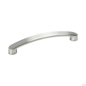 Boogie 128 oblong furniture handle Silver Lacquered (inox look)