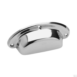 Shell furniture handle 1843 95 Silver polished nickel