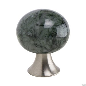 Furniture knob Bead Straight Marble Green