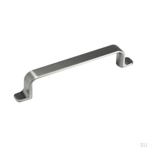 Rio 128 oblong furniture handle Silver Brushed