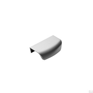 Wow 64 edge furniture handle, brushed silver