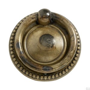 Round furniture handle Ring 106 41 Antique bronze