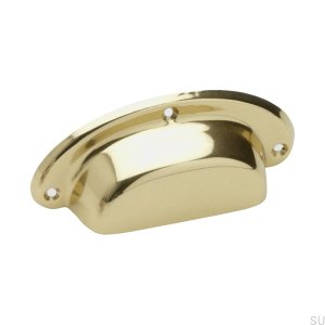 Shell Furniture Handle 1843 95 Polished brass