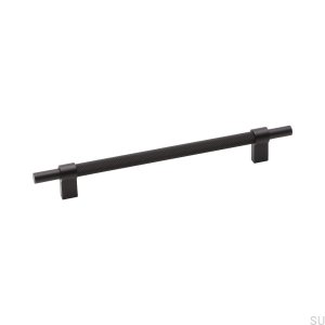 Lengthwise furniture handle Pitch 192 Aluminum Black